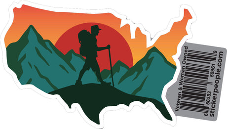 USA Hiking Dude on USA Shape