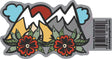 Mountains with Red Flowers