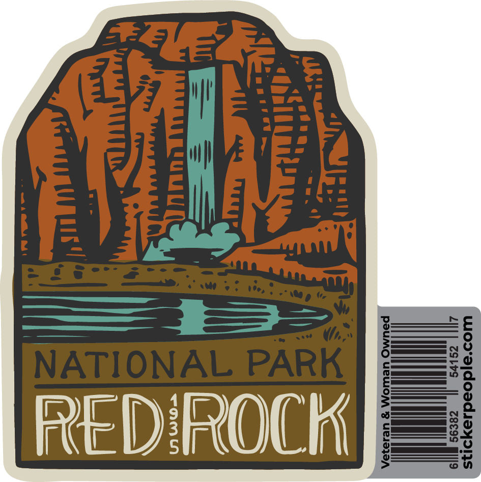 Red Rock Waterfall Badge