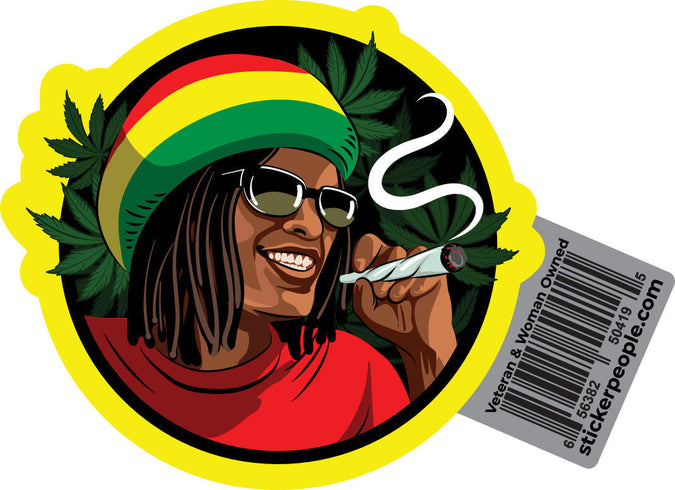 Rasta Smoker | Man with Joint | Sticker People