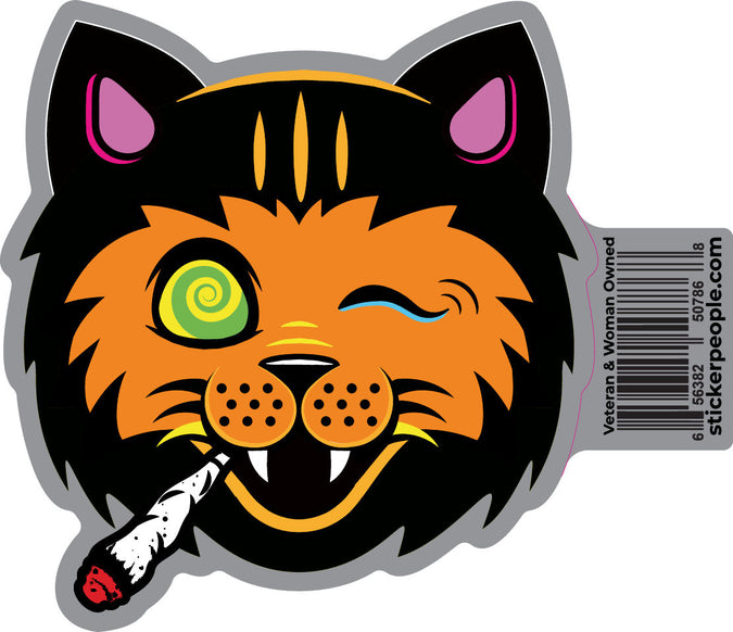 Cat with Joint Sticker | | Sticker People