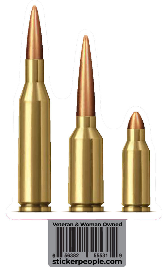 3 Bullets Sticker | Different Sizes | Sticker People | Sticker People