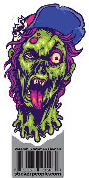Zombie with Hat and Tongue Out