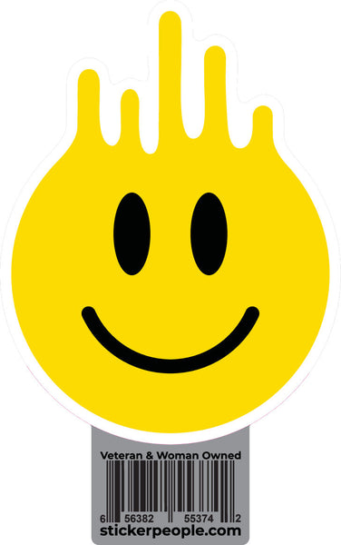 Yellow Dripping Smiley Face