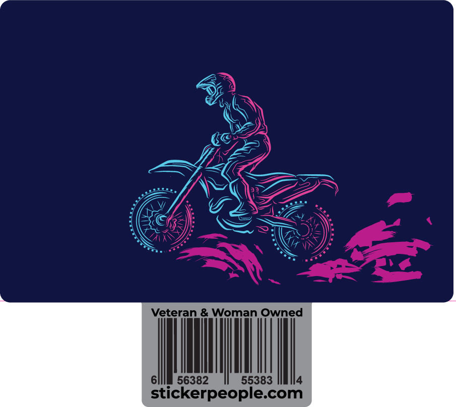 Pink and Blue On Purple Rectangle