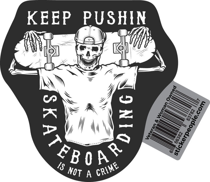 Pushing Sb Skateboarding Keep Pushing | Skateboard Sticker | Sticker People