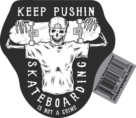 Skateboarding Keep Pushing