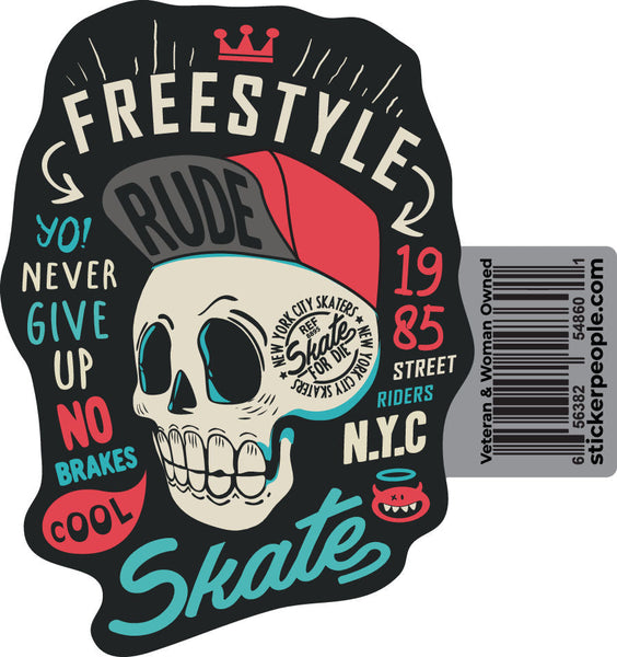 Skate Freestyle Rude Skull