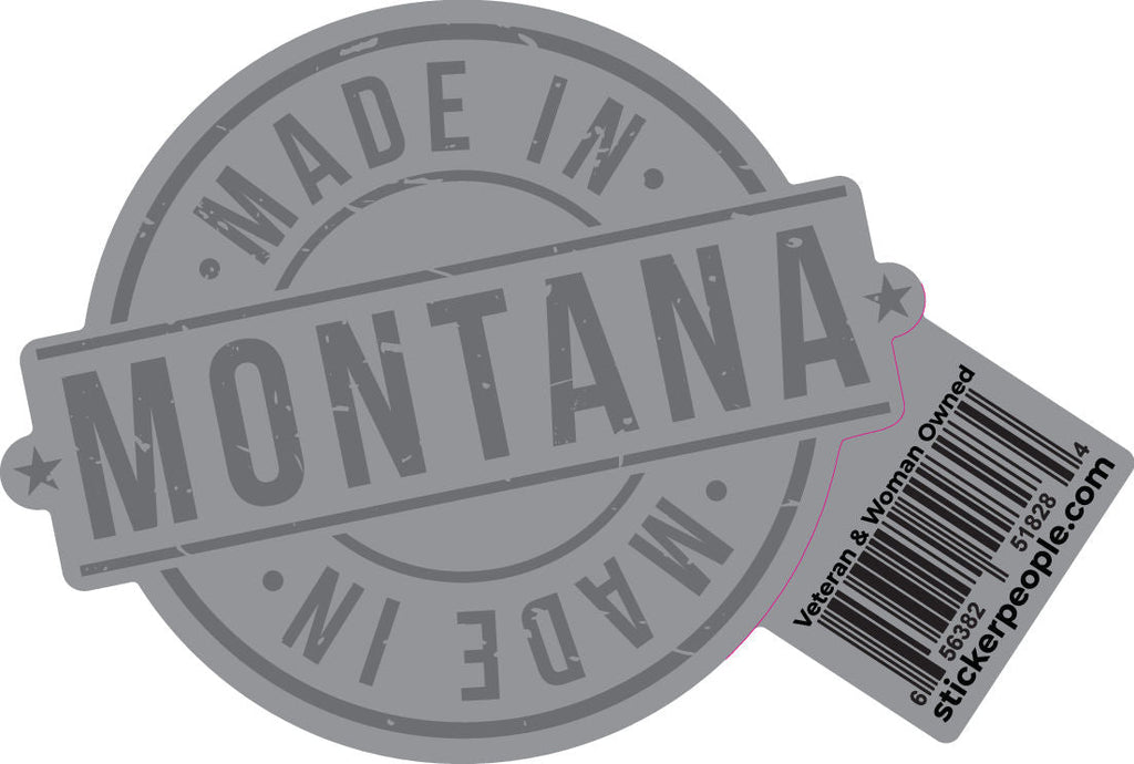 Made In Montana Stamp Silver