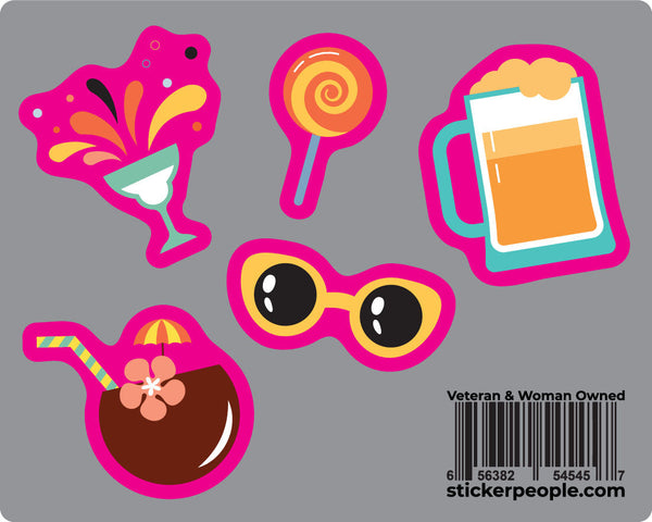 Summer Drinks and Sunglasses Sheet