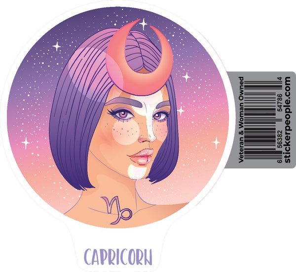 Capricorn Zodiac Purple Hair