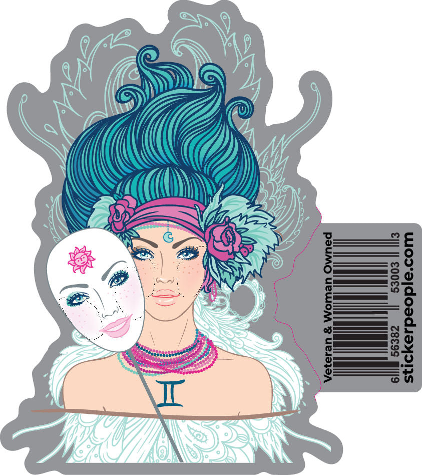 Gemini Blue Mask Lady