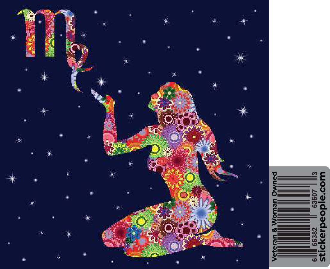 Virgo Flower Silhouette Lady